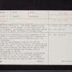 Dunaldboys, NX05SW 13, Ordnance Survey index card, page number 1, Recto