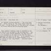 Cairnryan, Joug Stone, NX06NE 7, Ordnance Survey index card, Recto