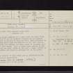 Carlock Cairn, NX07NE 1, Ordnance Survey index card, page number 1, Recto