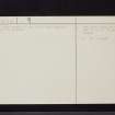 Carlock Cairn, NX07NE 1, Ordnance Survey index card, page number 2, Verso