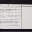 Garleffin, NX08SE 1, Ordnance Survey index card, page number 2, Verso