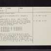 Garleffin, NX08SE 1, Ordnance Survey index card, page number 3, Recto
