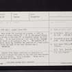 Ardwell, NX14NW 1, Ordnance Survey index card, Recto