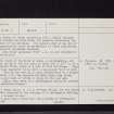 Old Hall Of Craig, Airyhemming, NX15NE 3, Ordnance Survey index card, page number 2, Verso