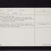 Old Hall Of Craig, Airyhemming, NX15NE 3, Ordnance Survey index card, page number 3, Recto