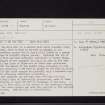 Mote Hill, Glenluce, NX15NE 12, Ordnance Survey index card, page number 1, Recto