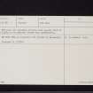 Mote Hill, Glenluce, NX15NE 12, Ordnance Survey index card, Verso