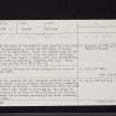 Airyhemming, NX15NE 21, Ordnance Survey index card, Recto