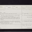 Cults, NX15NW 2, Ordnance Survey index card, Recto