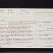 Droughdool Mote, NX15NW 6, Ordnance Survey index card, page number 1, Recto