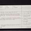 Clayshant, Old Parish Church And Burial-Ground, NX15SW 1, Ordnance Survey index card, Recto
