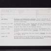 Flint Howe, Luce Sands, NX15SW 20, Ordnance Survey index card, Recto