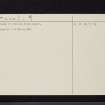 Kilfeddar, NX16NE 6, Ordnance Survey index card, page number 2, Verso