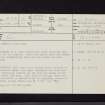 Cairnerzean, NX16NW 4, Ordnance Survey index card, page number 1, Recto