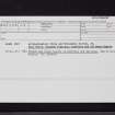 Cairnerzean, NX16NW 14, Ordnance Survey index card, Recto