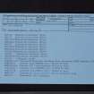 Mid Gleniron, NX16SE 14, Ordnance Survey index card, Recto