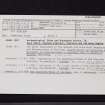 Mid Gleniron, NX16SE 14, Ordnance Survey index card, Recto