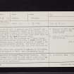 Balneil, NX16SE 33, Ordnance Survey index card, Recto