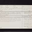 Balneil, NX16SE 36, Ordnance Survey index card, Recto