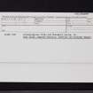 Dranigower, NX16SE 54, Ordnance Survey index card, Recto