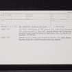Cairn Kenny, NX17NE 1, Ordnance Survey index card, Recto