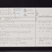 Friar's Kirk, NX17SW 11, Ordnance Survey index card, page number 1, Recto