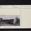 Knockdaw Castle, NX18NE 1, Ordnance Survey index card, Recto