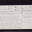 Pinwherry Castle, NX18NE 6, Ordnance Survey index card, page number 1, Recto