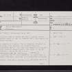 Polcardoch, NX18SW 2, Ordnance Survey index card, page number 1, Recto