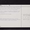 Houdston Hill, NX19NE 27, Ordnance Survey index card, page number 2, Verso