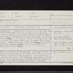 Barlockhart Loch, NX25NW 7, Ordnance Survey index card, Recto
