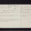 Barnsallie Fell, NX25NW 16, Ordnance Survey index card, page number 1, Recto
