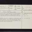 Low Eldrig, NX26NE 8, Ordnance Survey index card, page number 1, Recto