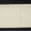 Arnsheen, NX27NE 2, Ordnance Survey index card, page number 2, Verso