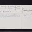 Arnsheen, NX27NE 6, Ordnance Survey index card, page number 1, Recto