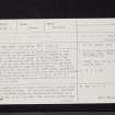 Long Castle, NX34NE 6, Ordnance Survey index card, page number 1, Recto