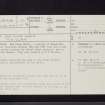 Low Clone North, NX34NW 31, Ordnance Survey index card, page number 1, Recto