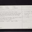 Blairbuy, NX34SE 11, Ordnance Survey index card, Recto