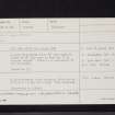 'White Cairn', Crouse, NX35NE 5, Ordnance Survey index card, Recto