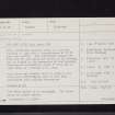 Crouse, Broom Hill, Hole Stone, NX35NE 6, Ordnance Survey index card, Recto