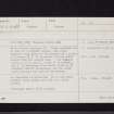Torhousekie, NX35NE 12, Ordnance Survey index card, Recto