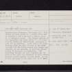 Torhousekie, NX35NE 13, Ordnance Survey index card, page number 1, Recto