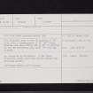 Torhousekie, NX35NE 15, Ordnance Survey index card, Recto