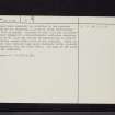 Drumwhirn Cairn, NX36NE 4, Ordnance Survey index card, page number 2, Verso