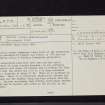 White Cairn, Bargrennan, NX37NE 1, Ordnance Survey index card, page number 1, Recto