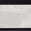 Steinhead Mote, NX43NE 5, Ordnance Survey index card, page number 1, Recto