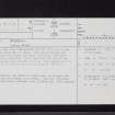 Arbrack, NX43NE 17, Ordnance Survey index card, page number 1, Recto
