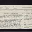 Rispain Camp, NX43NW 3, Ordnance Survey index card, page number 1, Recto