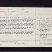 Kirkmadrine Church, NX44NE 4, Ordnance Survey index card, Recto