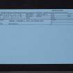 Sorbie, Waulkmill, NX44NW 39, Ordnance Survey index card, Recto